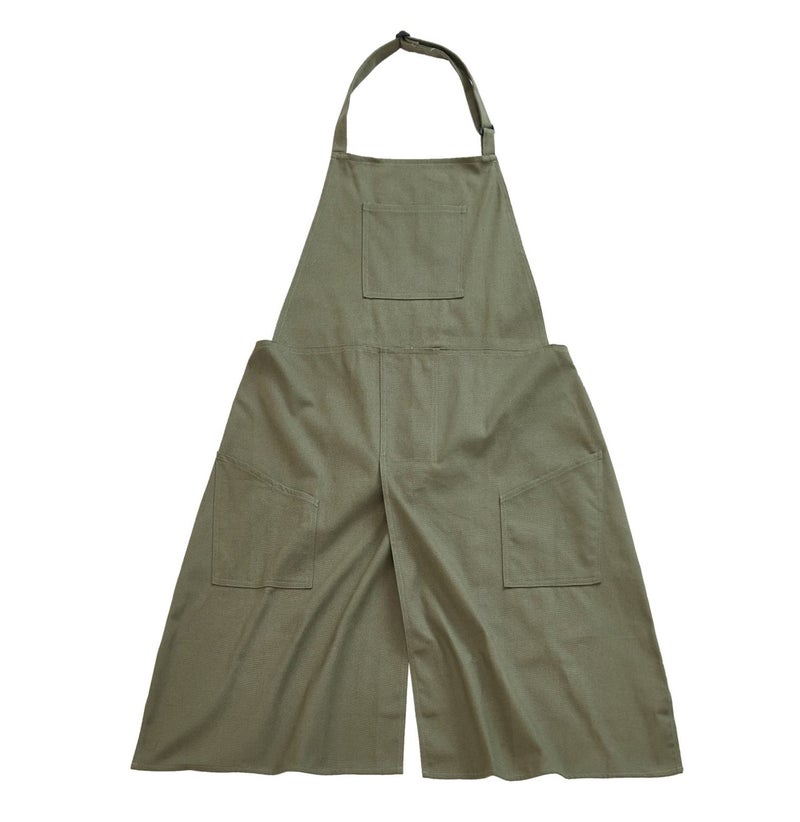 Jaspfct Pottery Apron Split Leg 43inch Artist Crafts Kitchen Florist Apron for Men Women MD028-Green L - Image 4